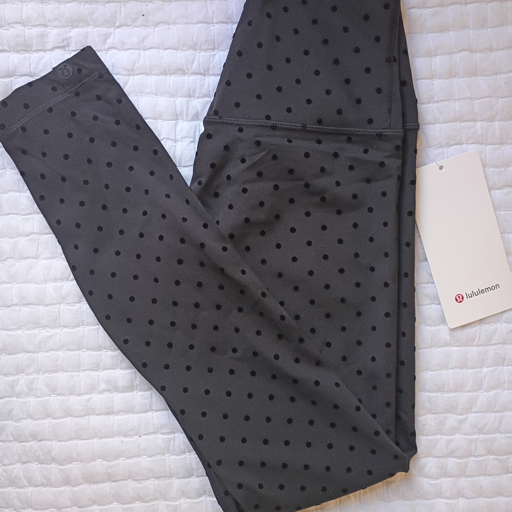 lululemon athletica Black Polka Dot Leggings